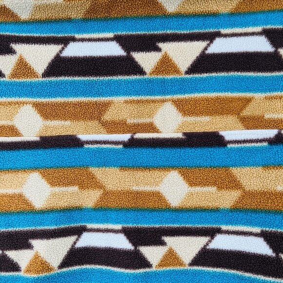 Patagonia Synchilla Fleece Pullover Womens Size S Snap Teal Brown Aztec Mountain - Picture 8 of 12